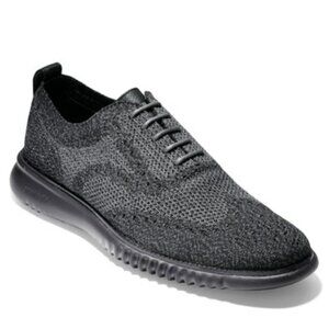 NWT  WITH BOX Cole Haan Men's 2.ZeroGrand Stitchlite Wingtip Oxfords Black